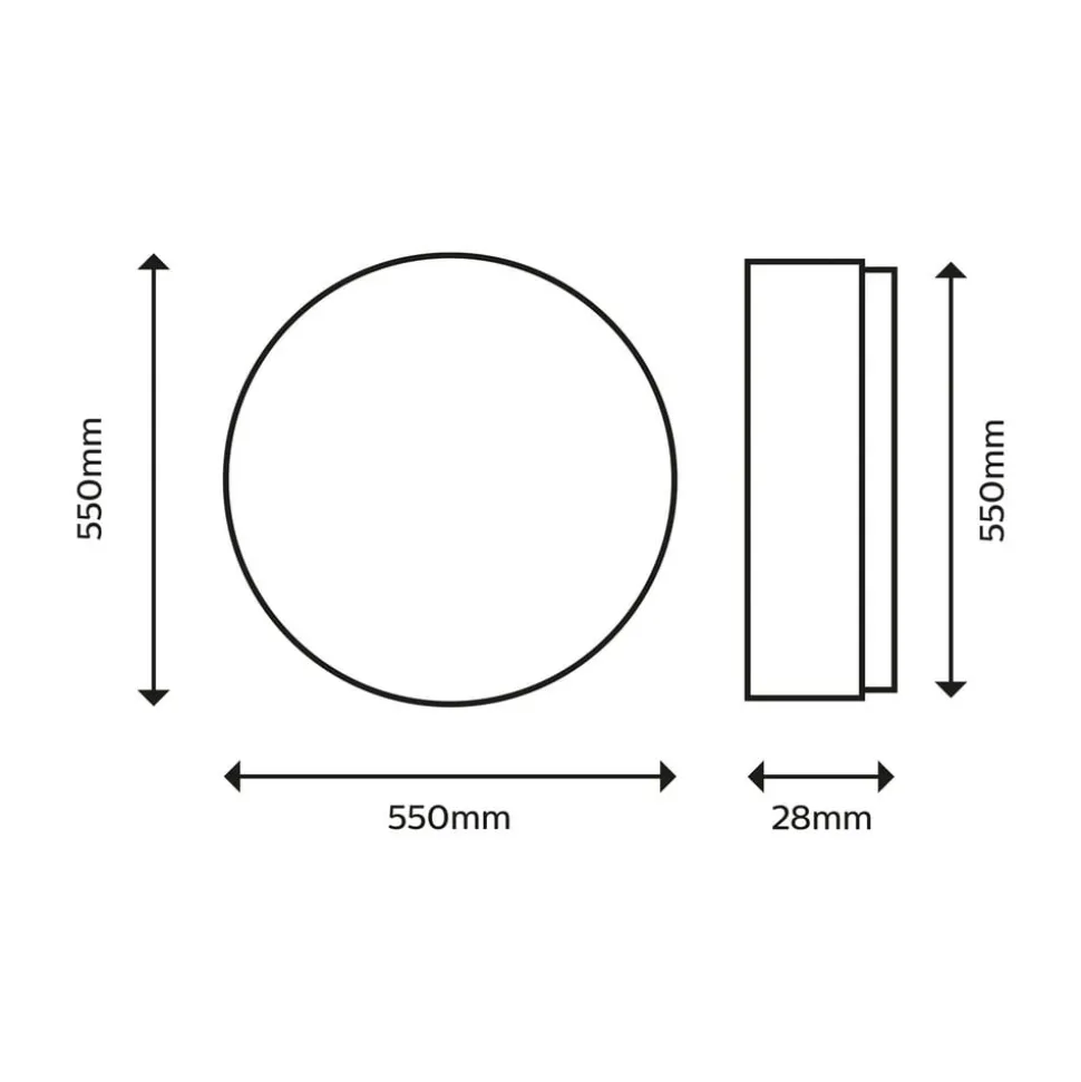 Philips SuperSlim taklampe 2.700K Ø54cm svart