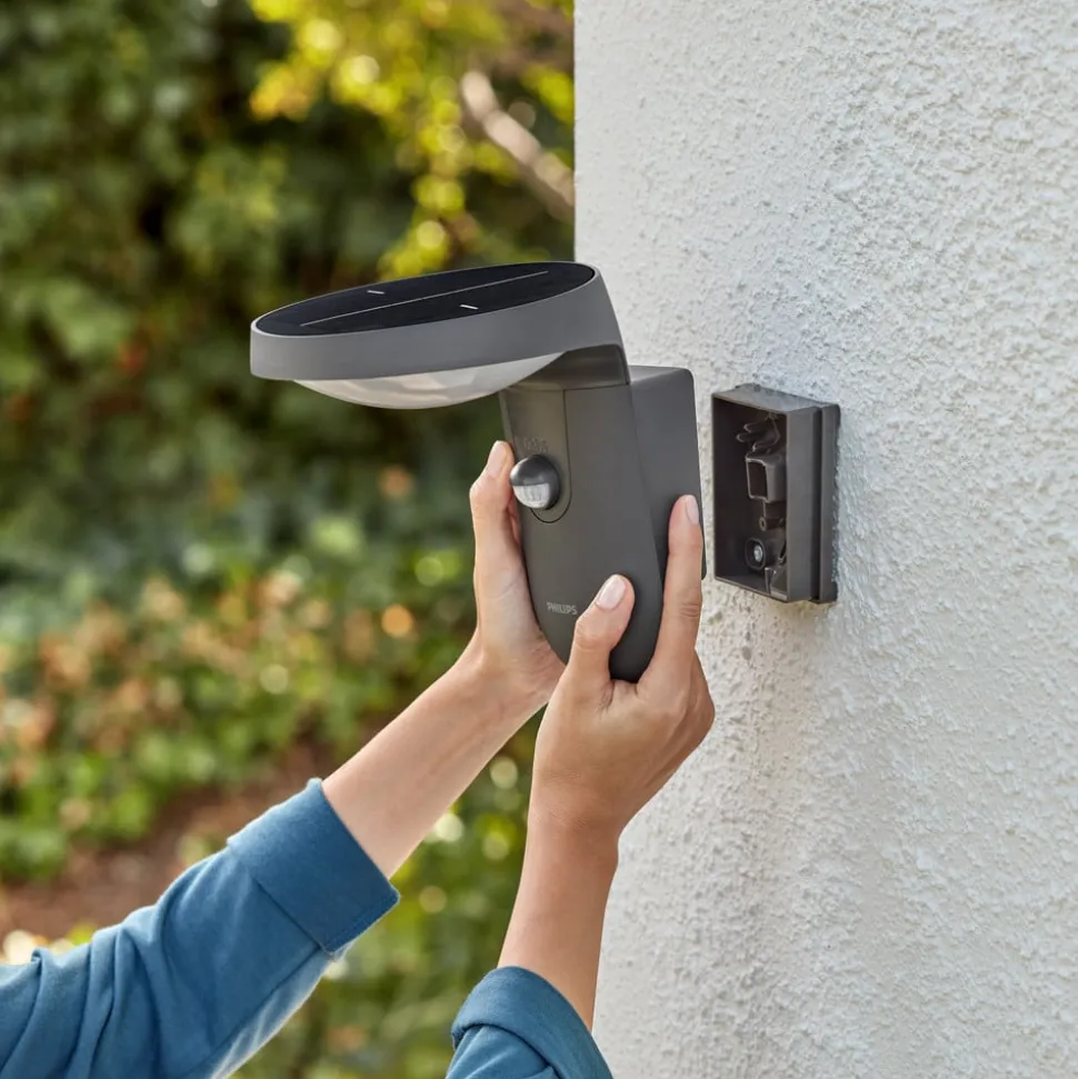 Philips Tyla ute solcellevegglampe sensor A-label