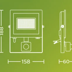 Philips utendørs LED-spot Lois UE Sensor, 14 W, 5000 K IP65