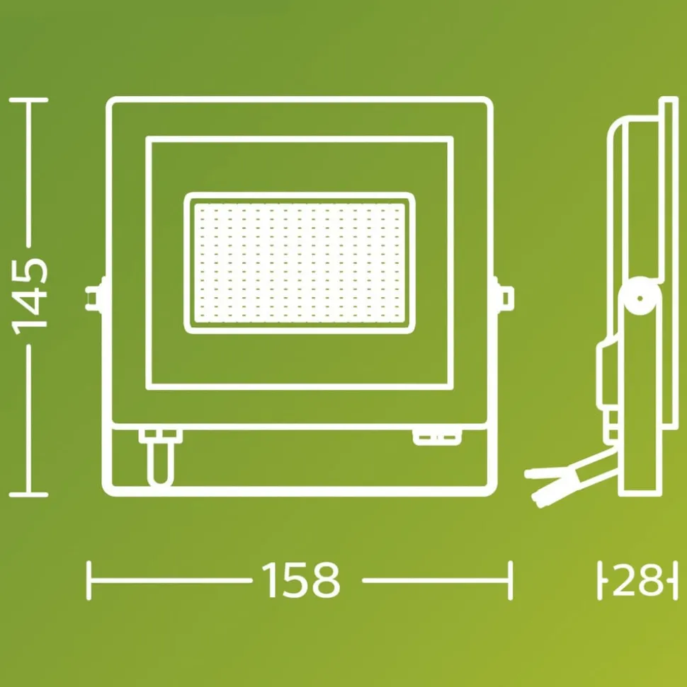 Philips utendørs LED-spot Lois UE flood, 14 W, 5000 K, IP65