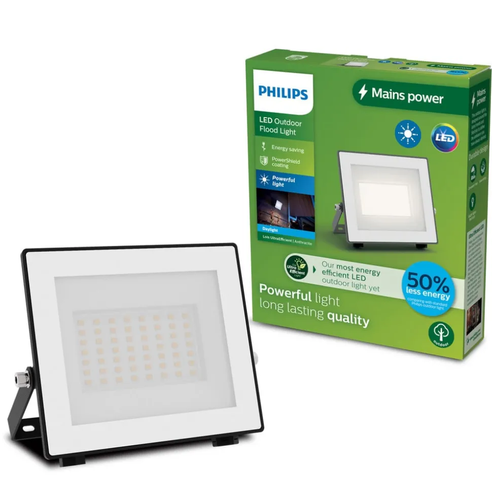Philips utendørs LED-spot Lois UE flood, 14 W, 5000 K, IP65