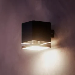 Philips utendørs LED-vegglampe Virona, svart, IP44