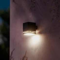 Philips utendørs LED-vegglampe Virona, svart, IP44