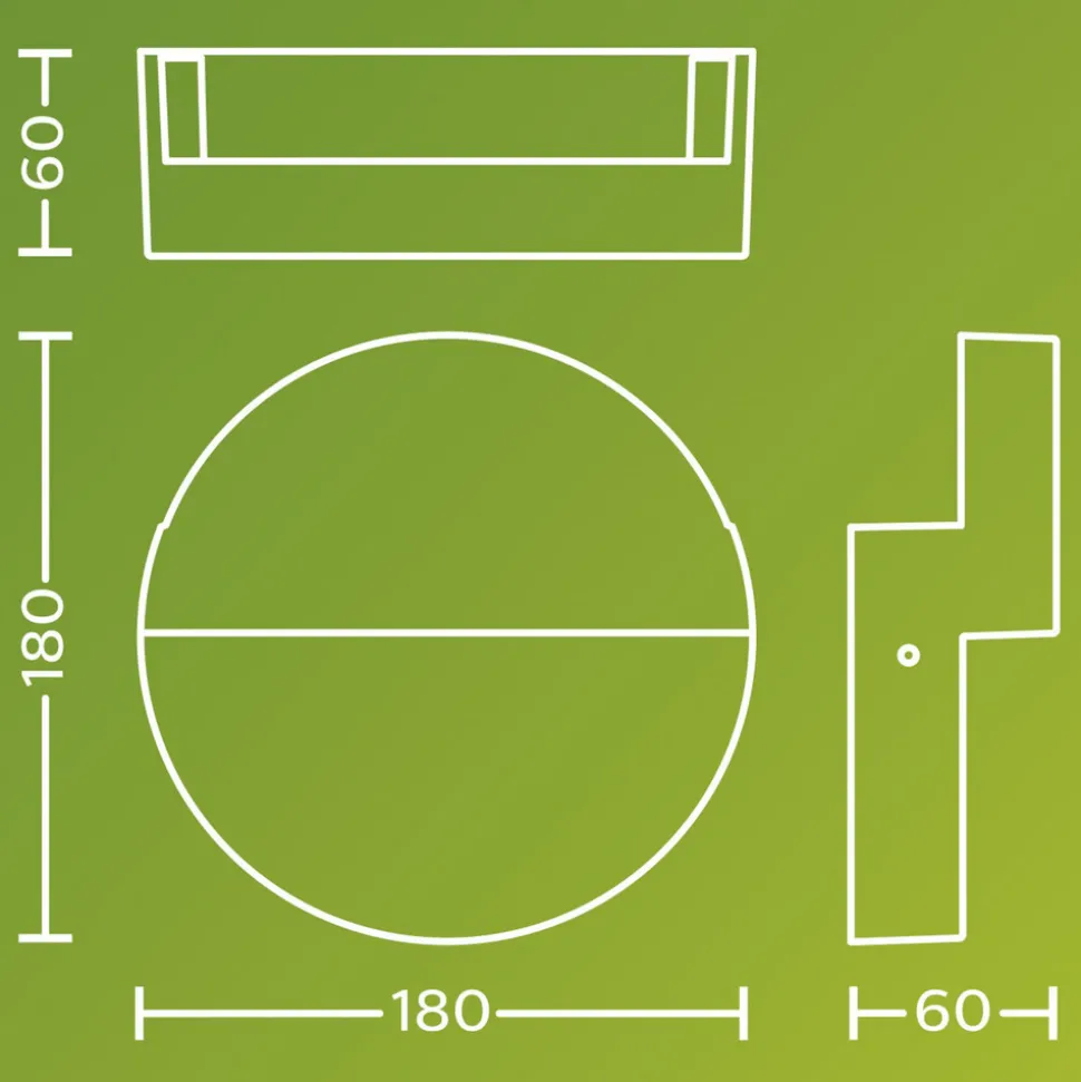 Philips utendørs LED-vegglampe Valor UE, antrasitt, aluminium, IP44