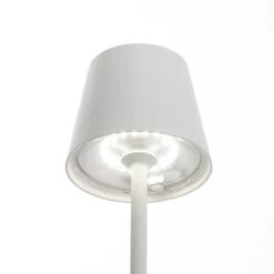 Poldina LED-lampe med jordspyd og batteri, hvit