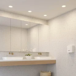 Prios LED-innbyggingslampe Cadance, hvit, 17 cm, sett med 3 stk, CCT