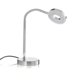 Rennes LED-bordlampe, kromfarget, høyde 40 cm