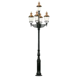 Representativ lyktestolpe Monaco 5 lyskilder