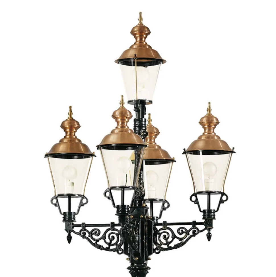 Representativ lyktestolpe Monaco 5 lyskilder