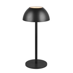 Ricardo LED oppladbar bordlampe, svart, høyde 30 cm, plast