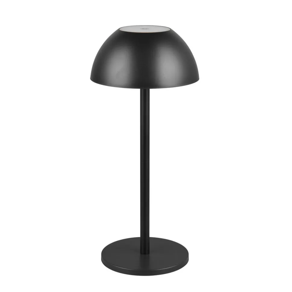 Ricardo LED oppladbar bordlampe, svart, høyde 30 cm, plast