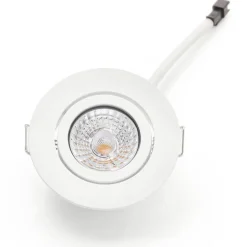 Rico LED innfellingsslampe, 6,5 W, hvit