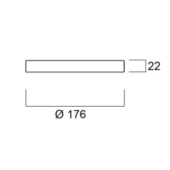 Ringdeksel til Start 5in1, svart matt, Ø 17,6 cm