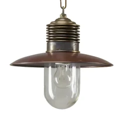 Robust utendørs pendellampe Klaus messing/kobber