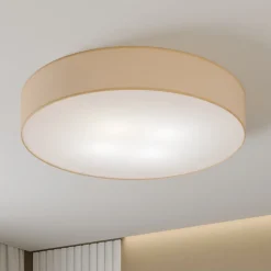 Rondo taklampe, beige Ø 80 cm