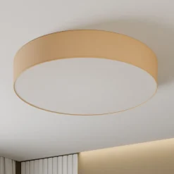 Rondo taklampe, beige Ø 80 cm