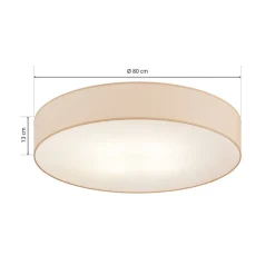 Rondo taklampe, beige Ø 80 cm
