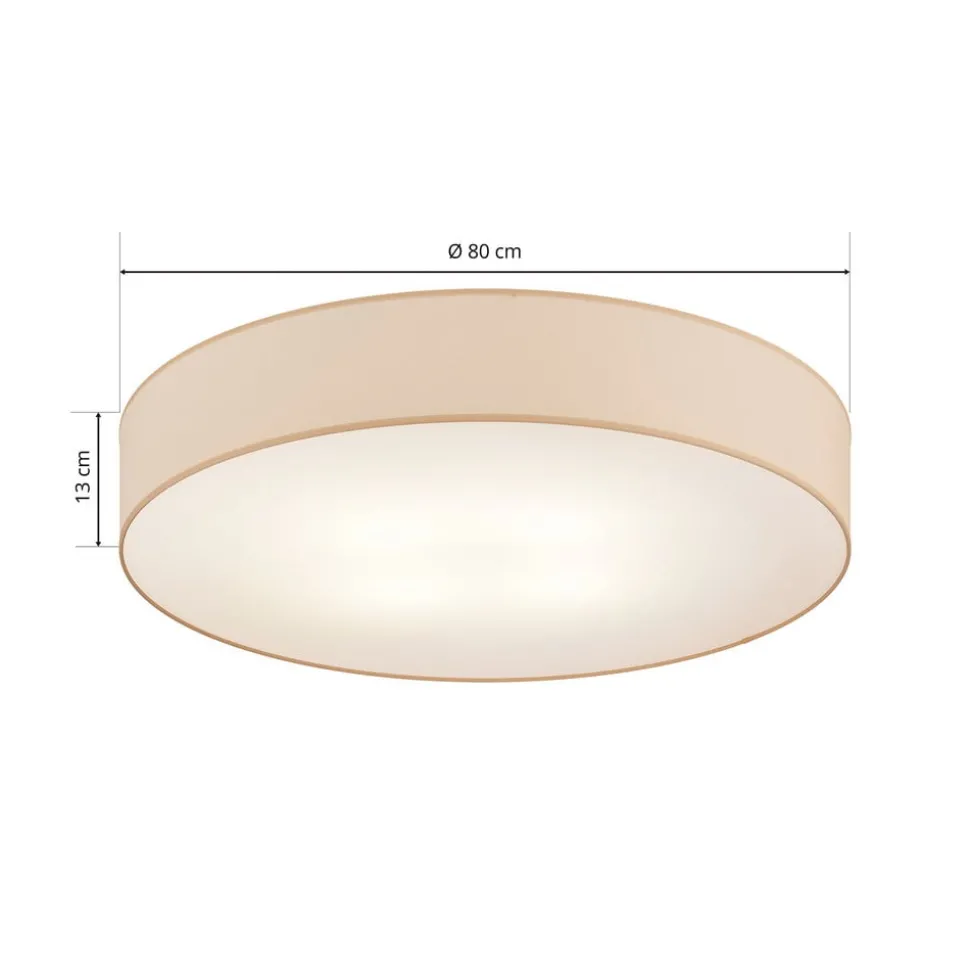 Rondo taklampe, beige Ø 80 cm