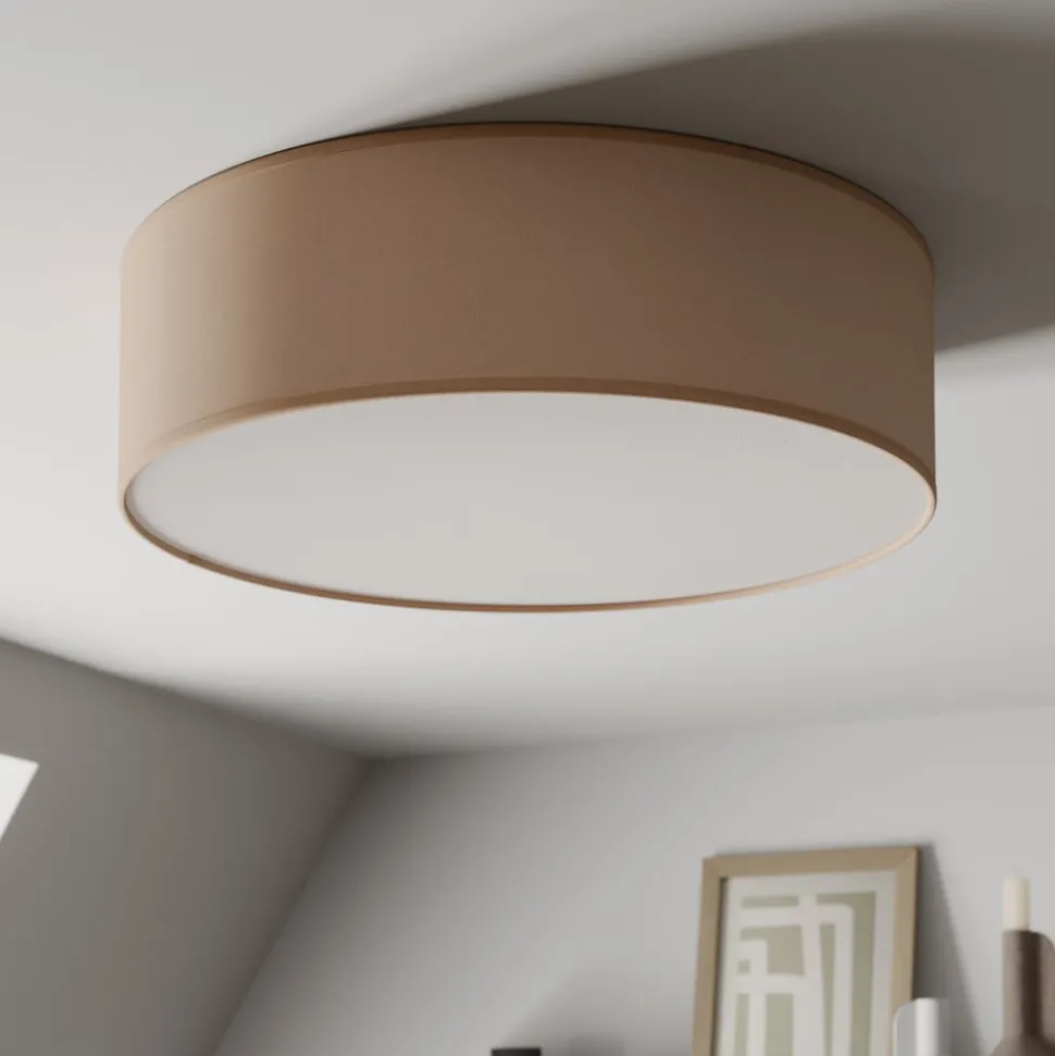 Rondo taklampe, beige, metall, Ø 45 cm, E27