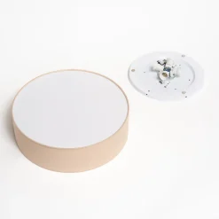 Rondo taklampe, beige, metall, Ø 45 cm, E27