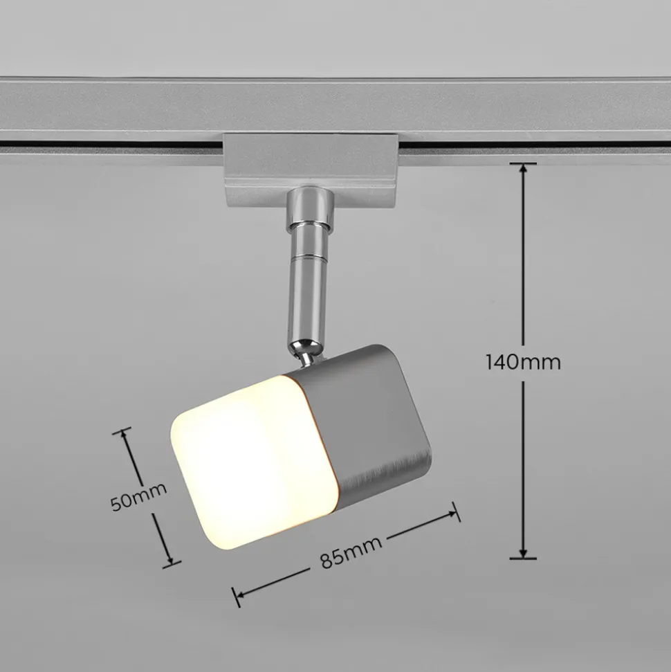 Roubaix DUOline LED-skinnespot, matt nikkel