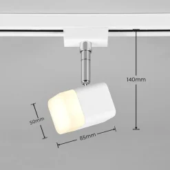 Roubaix DUOline LED-skinnespot, matt hvit