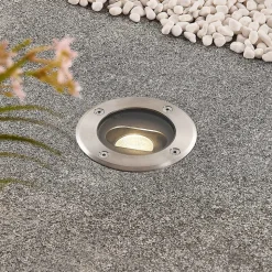 Rund LED-bakkespot Doris, stål