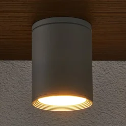 Rund Mianna taklampe i sølvgrå