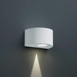 Rund utendørs LED-vegglampe Rosario, hvit