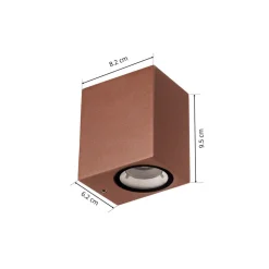 Rustbrun Tavi utendørs LED-vegglampe, 9,5 cm