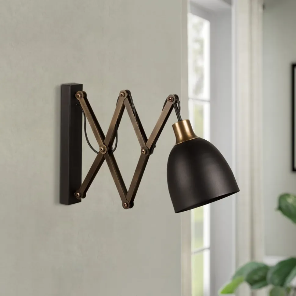 Sakselampe Sivani MR-725 svart/gull antikk