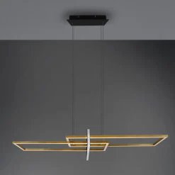 Salinas hengelampe, messingfarget, metall, 110 cm lang