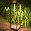 Saura solcelledrevet LED-sokkelbelysning med bevegelsesdetektor