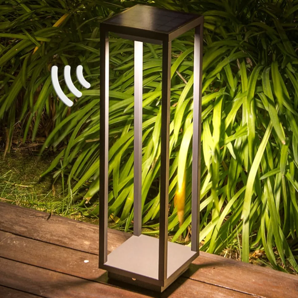 Saura solcelledrevet LED-sokkelbelysning med bevegelsesdetektor