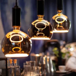 SEGULA floating globe G300 E27 8W grå glass åpen