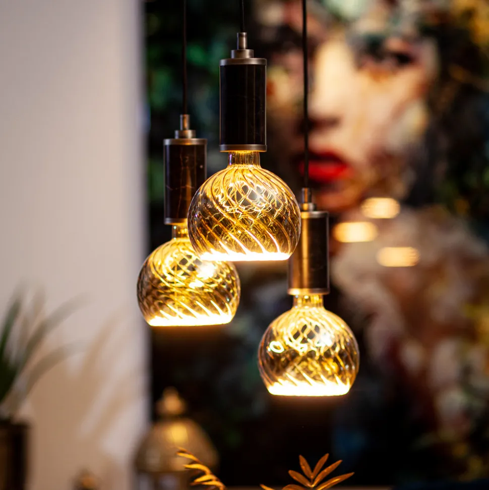 SEGULA floating globe twisted G150 E27 6W grå