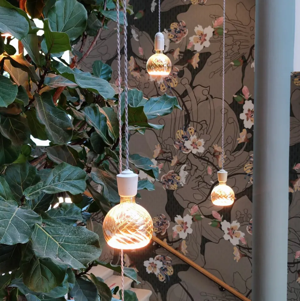 SEGULA floating globe twisted G150 E27 6W grå