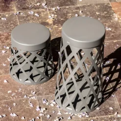 Shadow LED-sokkellampe, mørk grå, aluminium, høyde 45 cm