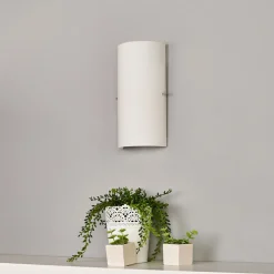 Sidra halvsirkelformet vegglampe i glass, sett med 2 stk