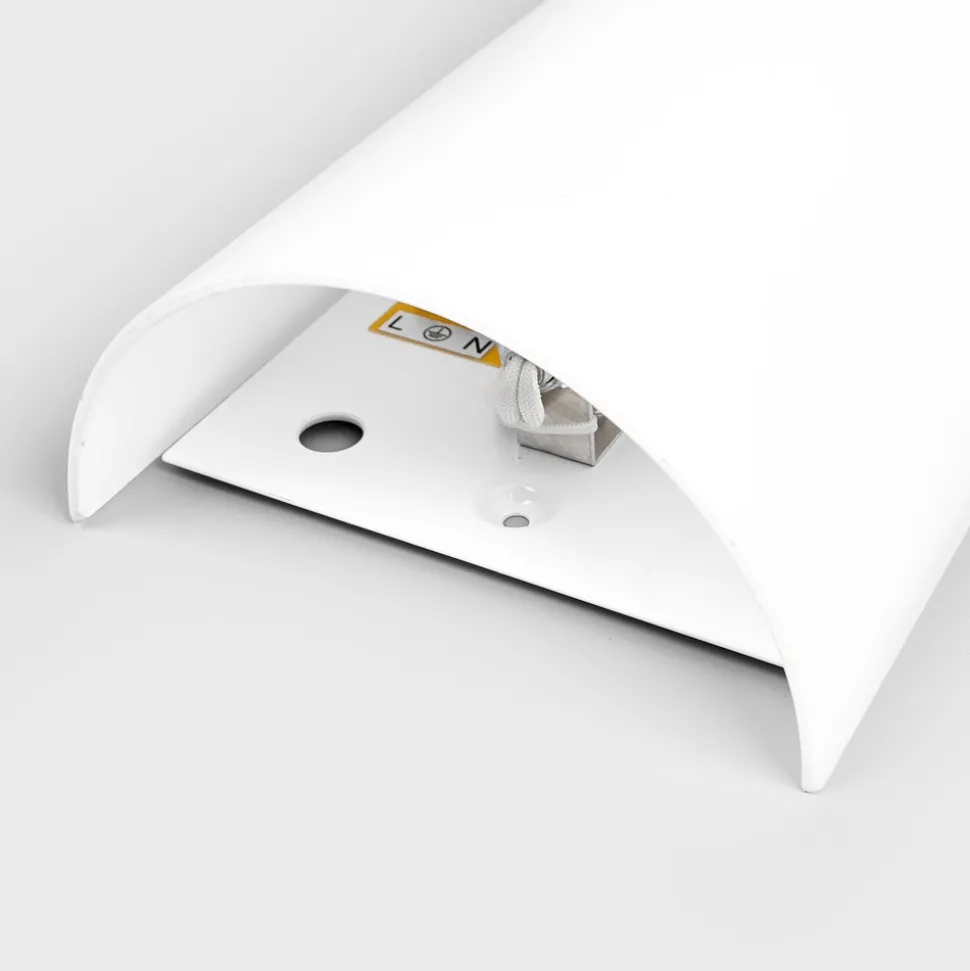 Sidra halvsirkelformet vegglampe i glass, sett med 2 stk