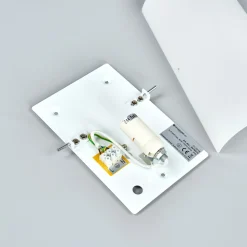 Sidra halvsirkelformet vegglampe i glass, sett med 2 stk