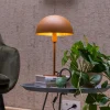 Siemon bordlampe i stål, Ø 25 cm, okergult