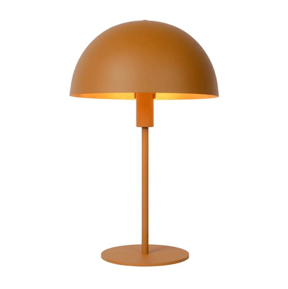 Siemon bordlampe i stål, Ø 25 cm, okergult