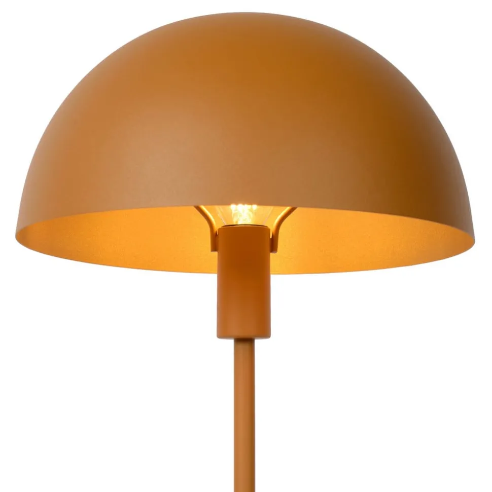 Siemon bordlampe i stål, Ø 25 cm, okergult