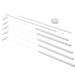 Skinne system 48V Lumaro, pendel, rørpære, 5 lyskilder, hvit, CCT