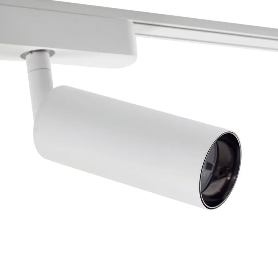 Skinnesystem 48 V Lumaro, spots, 7 lyskilder, hvit, Ø4cm, dimbar