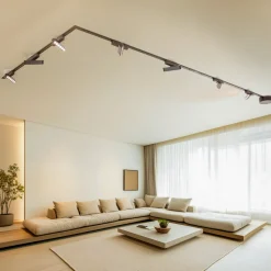 Skinnesystem Lumaro, lyskilder, 7 lyskilder, svart, 48 V, dimbar