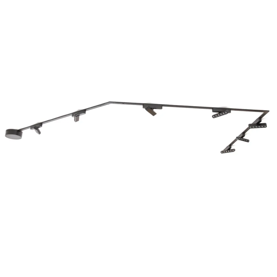 Skinnesystem Lumaro, lyskilder, 7 lyskilder, svart, 48 V, dimbar