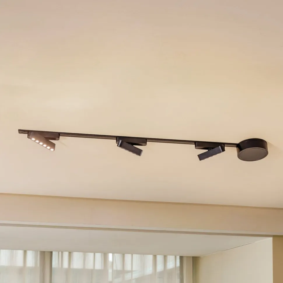 Skinnesystem 48V Lumaro, 3 LED-lister, svart, CCT