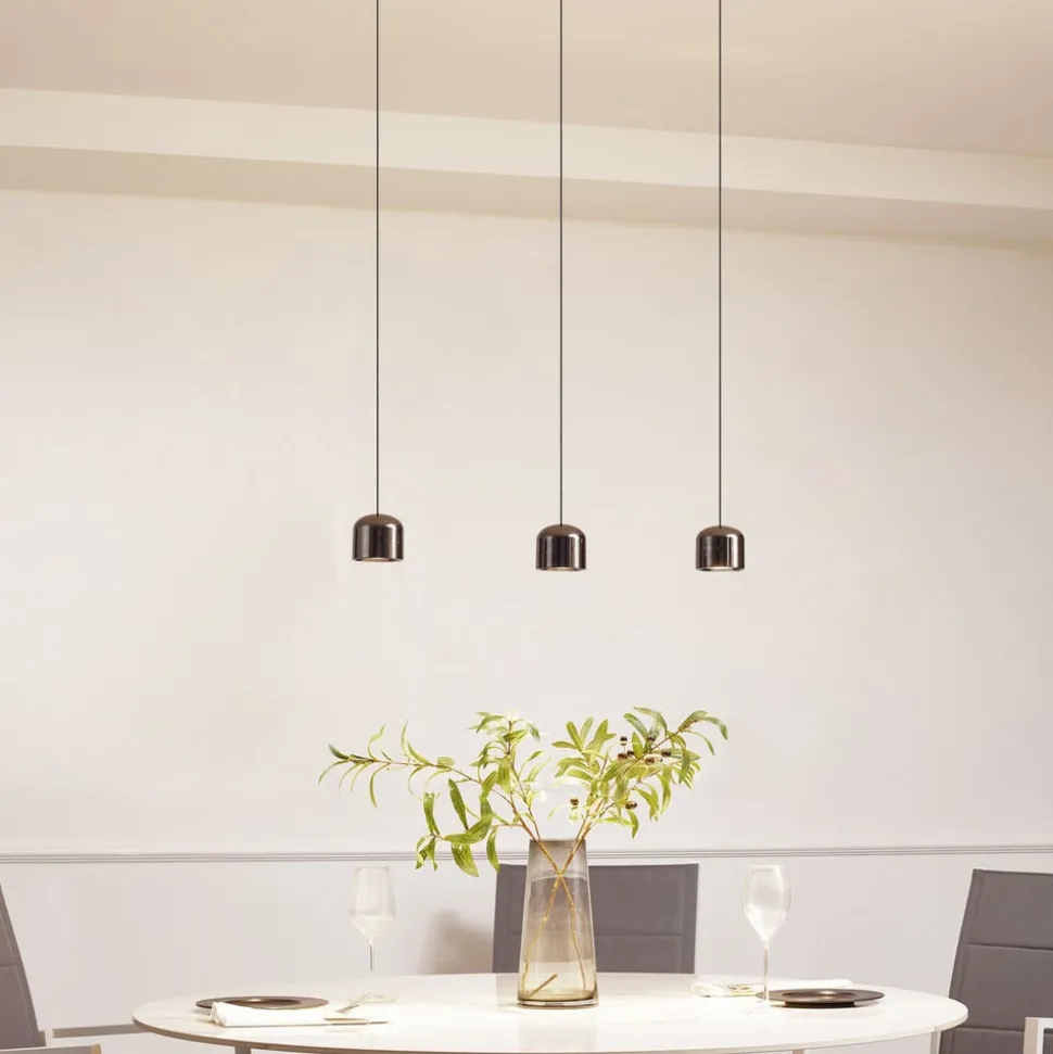 Skinnesystem 48V Lumaro, pendel, sylinder, 3 lyskilder, svart